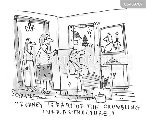 The fabric of america is crumbling. Crumbling Infrastructure Cartoons and Comics - funny pictures from CartoonStock