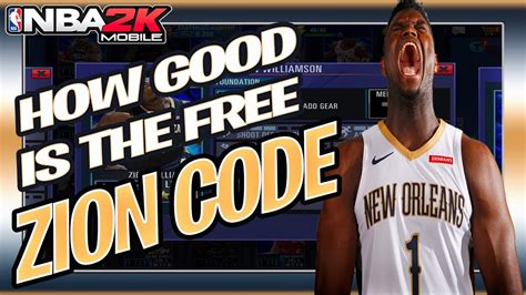 Redeeming codes in nba 2k mobile is pretty simply and straightforward. NBA 2K Mobile Redeem Code | How Good Is The FREE Zion ...