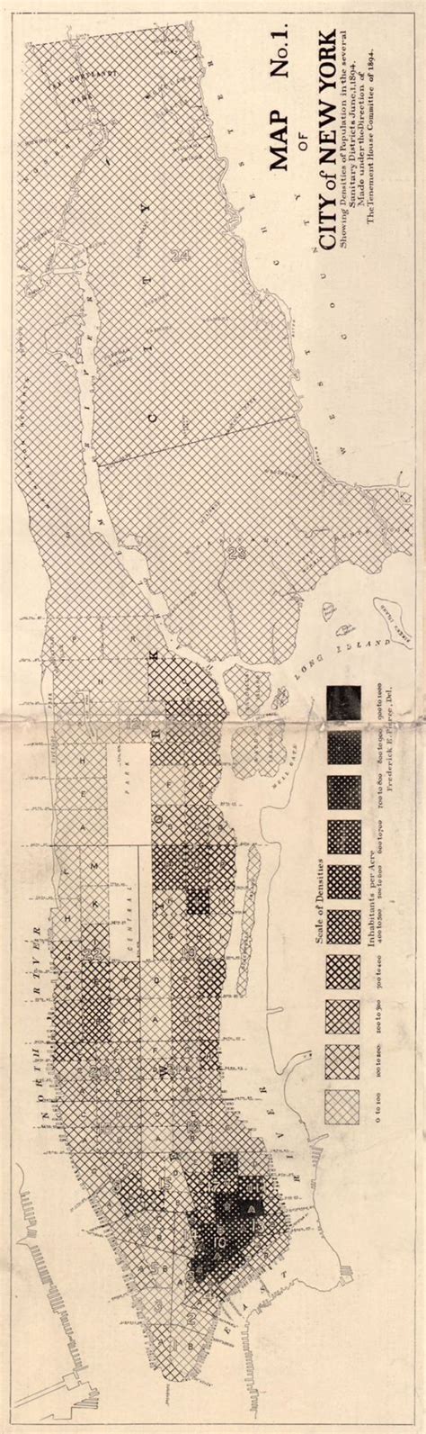 Also covers part of brooklyn (n.y.), jersey city (n.j.), and hoboken (n.j.). New York City Population Density Map 1890 data...