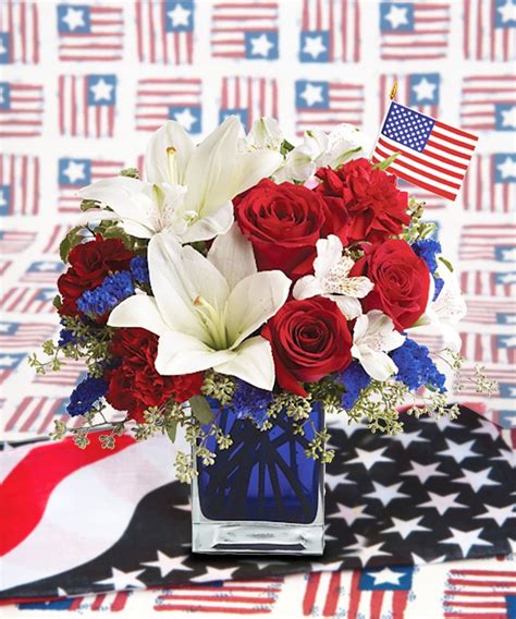 You can send carnations online for a wedding, and anniversaries, you can send roses online in various shades like red, yellow, pink, white, orange, and blue to define your. Red, White & Blue Flowers for Independence Day - Ron ...