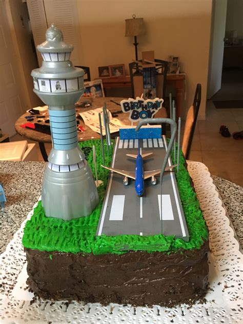 The cake was a huge hit. Airport Cake for Santiago, 7 years old party | Airport cake, Cake, Desserts