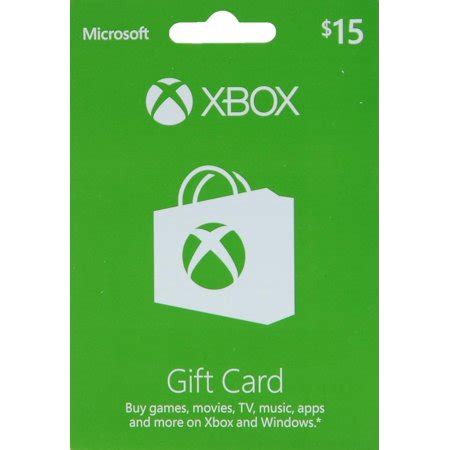 An xbox gift card gives your favorite gamer the power to choose from the hottest game downloads for xbox and pc. Xbox $15 Gift Card - Walmart.com