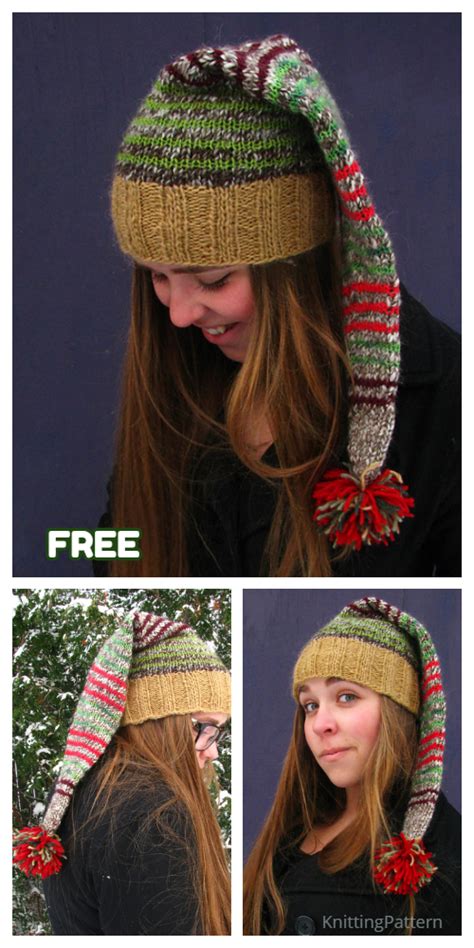 Hundreds of free patterns to knit and crochet! Knit Christmas Santa Hat Free Knitting Patterns - Knitting ...