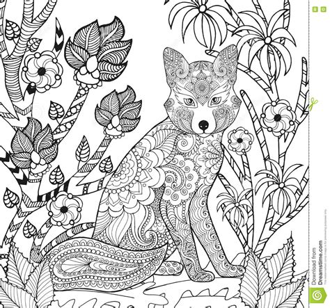 Fox im Garten vektor abbildung. Illustration von garten ...