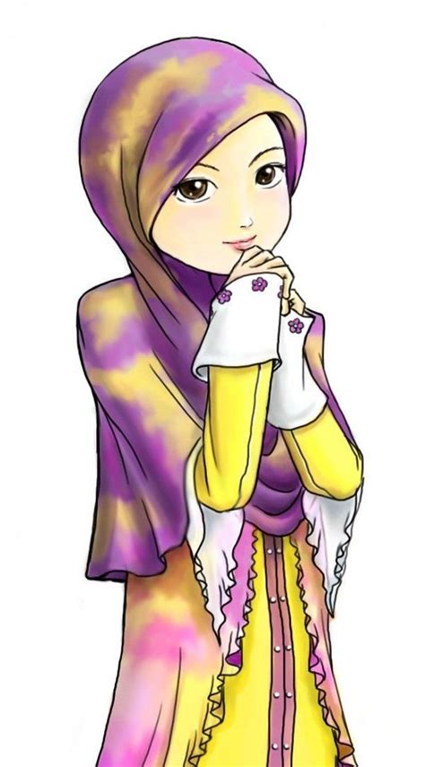 16 Wallpaper Gambar Kartun Wanita Muslimah Cantik Terbaru ...
