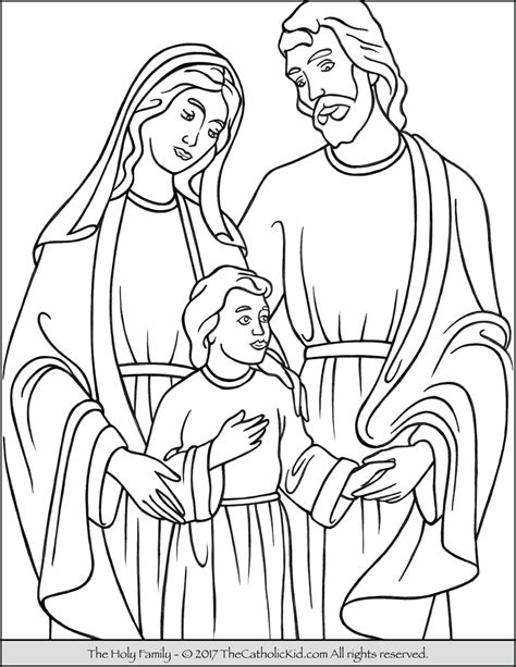 Search images from huge database containing over 620,000 we have collected 38+ free catholic coloring page printables images of various designs for you to color. Holy Family Coloring Page - TheCatholicKid.com