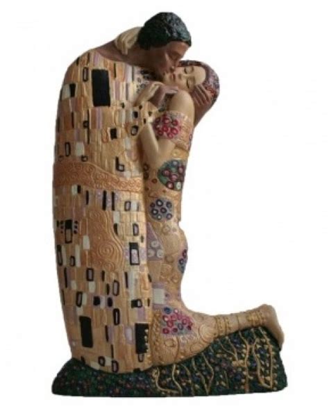Krol wg klimta, farba olejna. Figurka - "Pocałunek" - postaci z obrazu Gustava Klimta ...