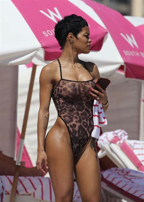 Teyana taylor looks powerful on this album cover. TEYANA TAYLOR in Swimsuit at a Beach in Miami 03/02/2019 ...