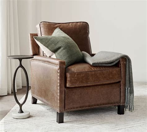 And what do you think about all this? Tyler Leather Square Arm Armchair With Nailheads in 2021 ...