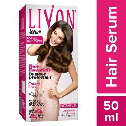 Enriched with the goodness of ₹60.00. Livon Serum Silky And Shiny Hair , 50 ml - BGStores