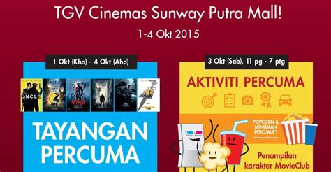 Available at tgv 1 utama and tgv sunway velocity. TGV Sunway Putra opens with FREE screenings and more ...