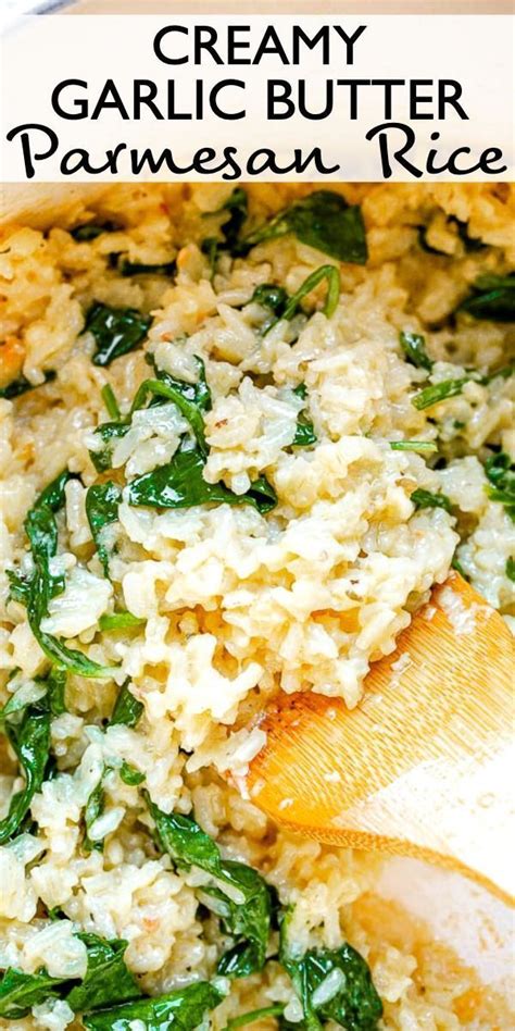 Tender, juicy, bite size pieces of chicken breast are pan seared until beautifully golden brown and coated in a rich garlic and butter sauce. Creamy Garlic Butter Parmesan Rice | Easy Weeknight ...