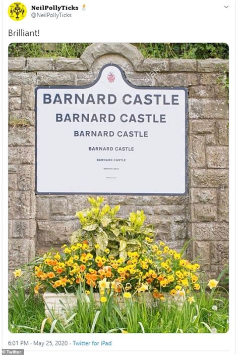 Mr castle, who joined twitter in september 2019, posted his first tweet this morning following the controversy which has dragged the northern town of barnard castle into the national. Britons poke fun at Dominic Cummings for his explanation ...