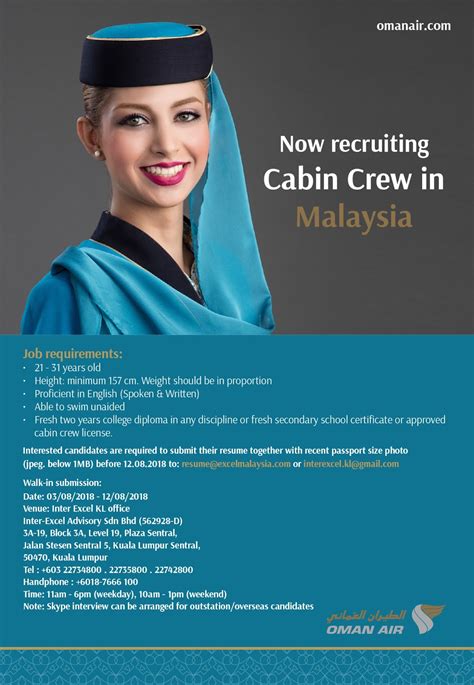 Uk based cabin crew jobs. Fly Gosh: Oman Air Cabin Crew Recruitment - Walk in Interview