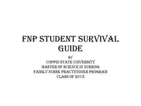 Coppin state university is rather inexpensive: FNP Student Survival Guide By Coppin State University ...