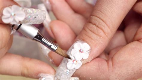 Diseños de uñas acrilicas stiletto o en punta!. Diseño de uñas acrilicas para NOVIA - YouTube