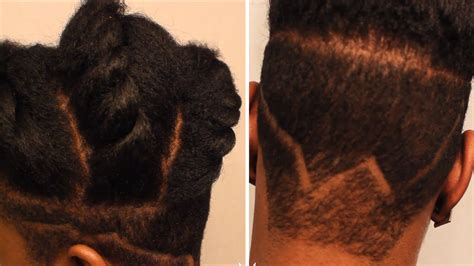 A black woman's hair is her crowning glory. Natural Hair Undercut Design & Goddess Twist - YouTube