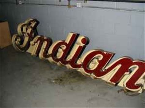 John wayne on a honda metal sign coming soon. Antique Indian Motorcycle Neon Sign Mint | Collectors Weekly