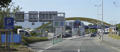 Every other country in the world does not border switzerland. Autobahn Motorway Switzerland, Border to France ...