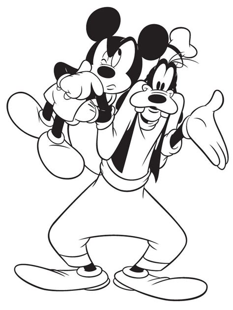 So easy to use and cut on my cricut. Mickey And Goofy Coloring Pages | Cartoon coloring pages ...
