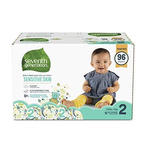 Try a couple of diapers and observe which brand works best with your baby's sensitive skin. 50% OFF! Only $15.00! Seventh Generation Baby Diapers for ...