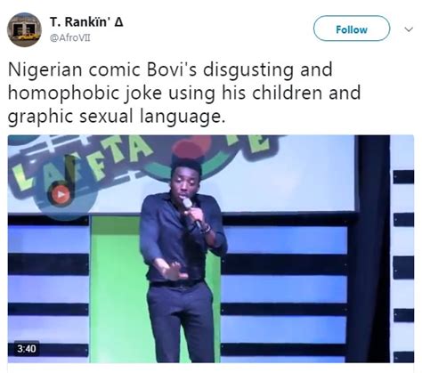 With tenor, maker of gif keyboard, add popular homophobic animated gifs to your conversations. Bovi Slammed For Using His Children For Homophobic Jokes ...