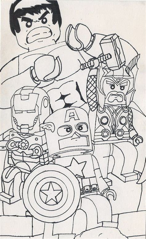 Print a cool coloring sheet of the lego version of marvels avengers. Coloring Pages Lego Avengers - Coloring Home