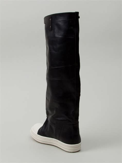 Shop the largest women's rick owens shoes selection online on stylemi. Rick Owens Knee High Sneaker Boots in Black - Lyst