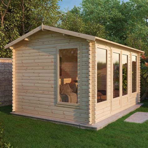 All our cabins constructed throughout with redwood timbers. 4m x 3m Premier Home Office Log Cabin