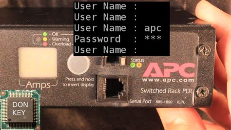 I performed factory reset, but nothing happend. APC PDU #3 Howto reset the password under linux and ...