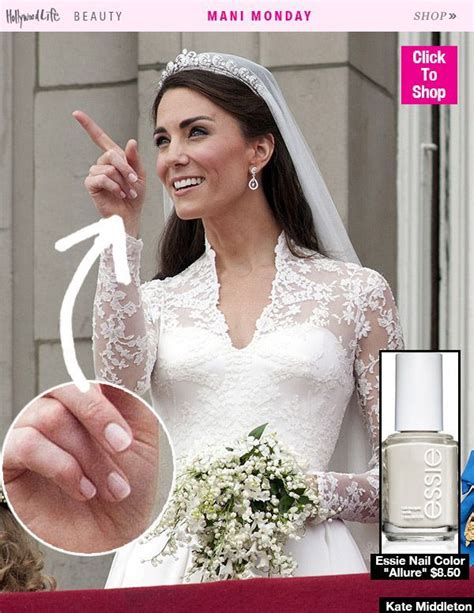 The duchess in flowing mcqueen gown and the queen's jewels for kate middleton nos ha deslumbrado en más de una ocasión con su estilo, y nos encanta que use y. Mani Monday: Kate Middleton's Exact Bridal Manicure — Shop ...