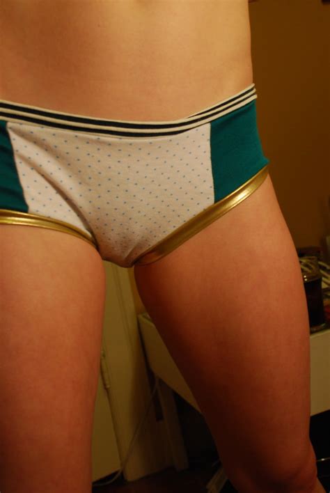Covered with hot white load. Underwear | These are photos of homemade underwear made of ...