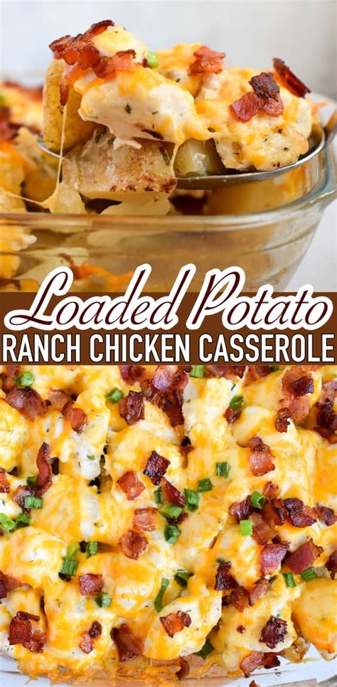 Then cover a large baking sheet with aluminum foil and spray it lightly with nonstick cooking spray. Chicken Bacon Ranch Casserole with Potatoes