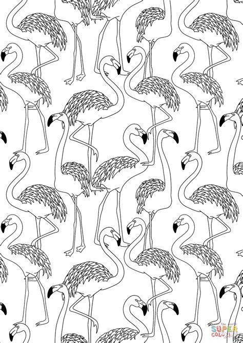 You are viewing some free printable flamingo pages sketch templates click on a template to sketch over it and color it in and share with your family and friends. Flamingo Pattern coloring page | Free Printable Coloring Pages