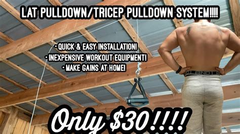 Lat pulldowns who needs a machine diy syl fitness pulley system cable homemade pulldown gym equipment page 2 heavy duty. DIY Lat Pulldown System || ONLY $30! - YouTube