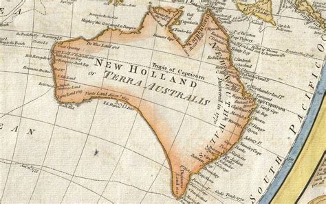New Holland or Terra Australis 1794 | Australia map, Australian maps, Tropic of capricorn