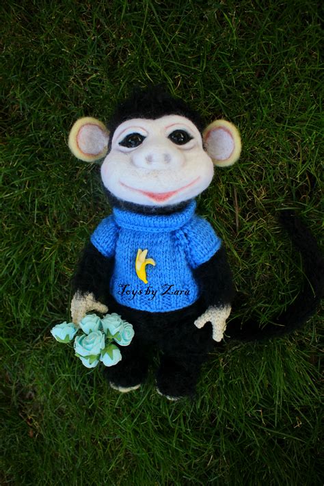 Crocheted monkey, amigurumi monkey,realistic monkey toy, funny monkey toy,fluffy monkey toy 