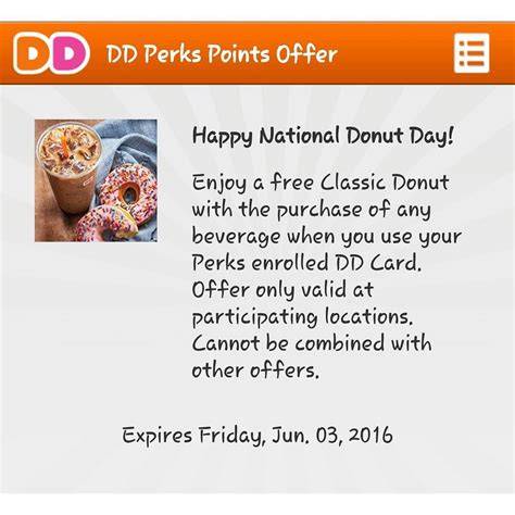 Get a good bargain as you save with this exclusive discount code: #nationaldonutday #dunkindonuts #perks | National donut day, Dd perks, Dunkin donuts