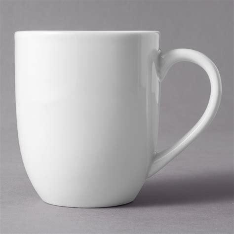 Porcelain coffee mug ounces series ceramic cup 3/8/12/16. Tuxton BPM-160A 16 oz. Porcelain White Milano China Mug ...