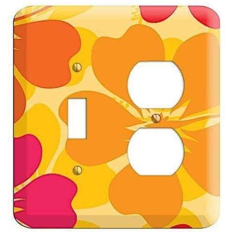Save on your shopping with wallplatesonline.com coupon codes and deals: Orange Retro Flowers 2 Toggle / Duplex Wallplate | Retro ...