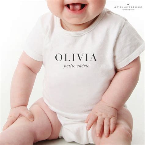 Shop from existing designs or create your own personalized gifts! Personalised Baby Onesie | Namesake | Personalized baby ...