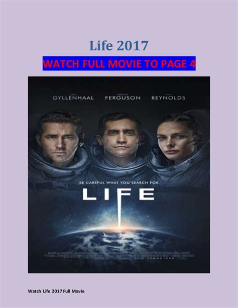 Sites should be for movie and tv shows/series streaming. Watch Life (2017) full movie streaming reddit