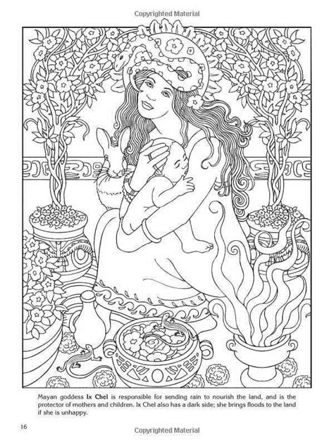 Pin on coloring pages / activity pages. Mayan goddess | Coloring books, Coloring pages, Free ...