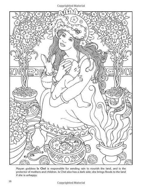 Pin on coloring pages / activity pages. Mayan goddess | Coloring books, Coloring pages, Free ...