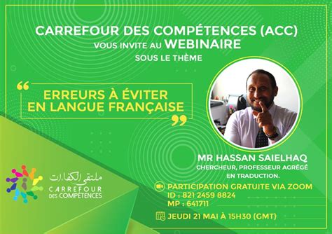 Ces phrases proviennent de sources externes et peuvent ne pas être tout à fait correctes. Webinar Erreurs à éviter en langue française | Association ...