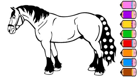 It's not what i thought at all. Horse Coloring Pages - Drawing for Kids - YouTube Videos ...