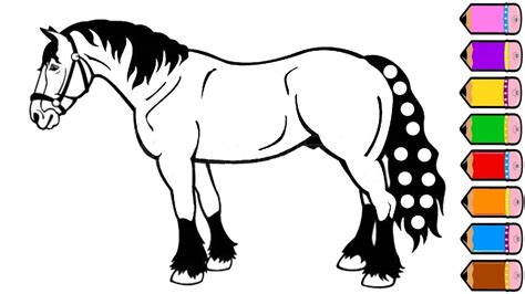 The appaloosa is an american horse breed best known for its colorful spotted coat pattern. Horse Coloring Pages - Drawing for Kids - YouTube Videos ...