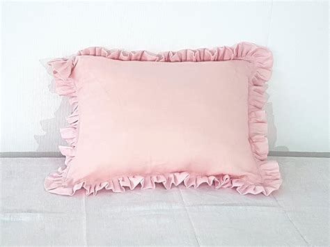 Required fields are marked *. Ruffled Pink LINEN PILLOW CASE. Comfy Soft ruffle pillow ...