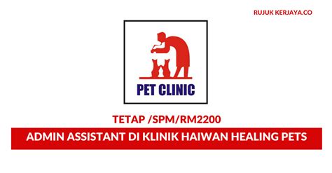 +60 7 222 92 34. Jawatan Kosong Terkini Klinik Haiwan Healing Pets ~ Admin ...