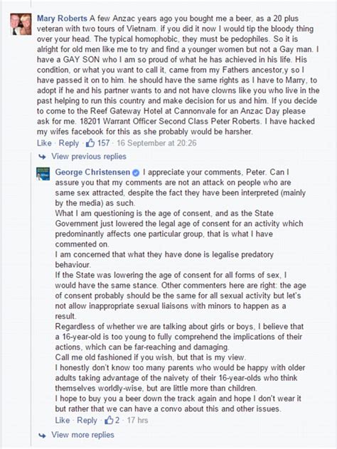 Thank you for your enquiry. Father of gay man slams Queensland MP George Christensen ...